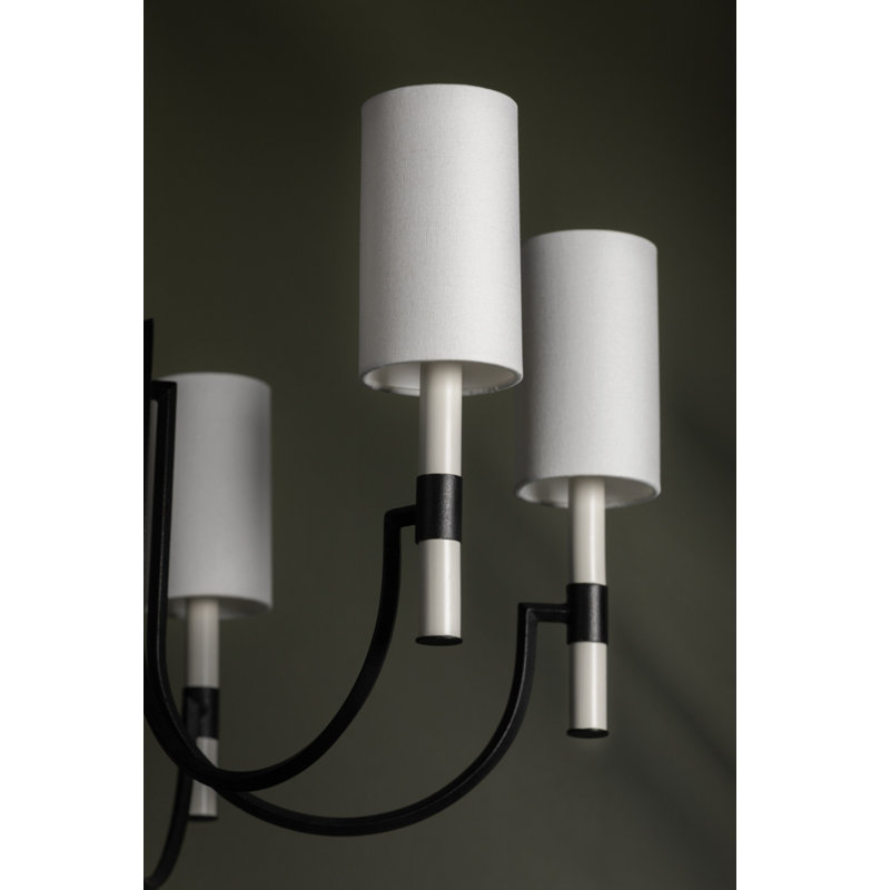 Gustine 6 Light Chandelier, Forged Iron