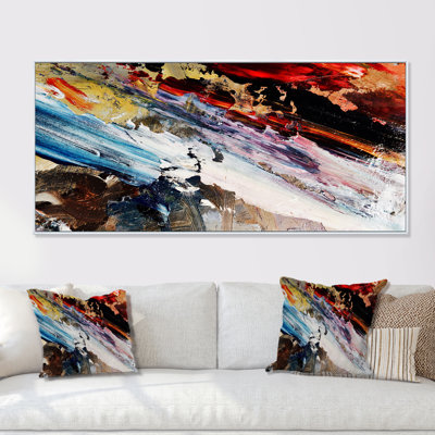 Colorful Abstract Painting Strokes - Modern Canvas Art Print