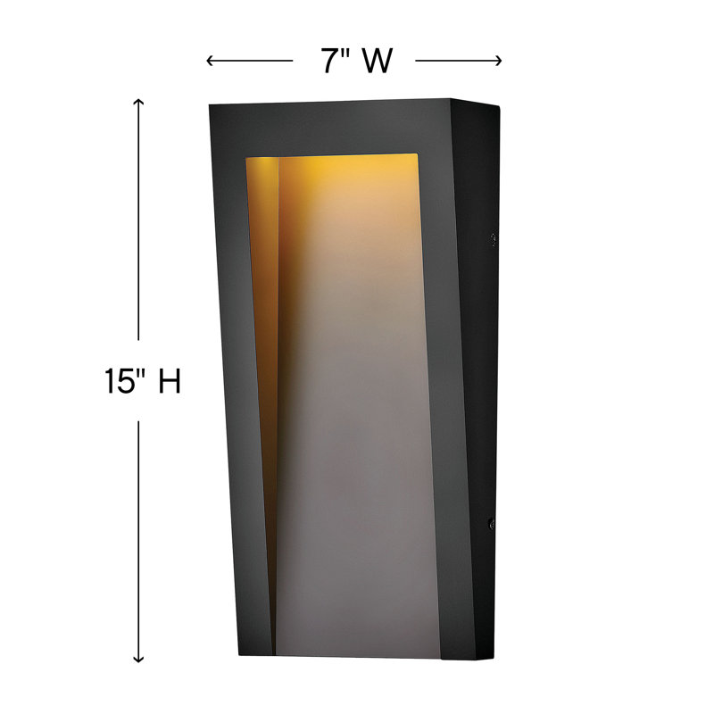 Taper LED Outdoor Flush Mount, Black