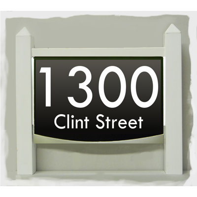 Plaque d'adresse moderne à DEL avec adaptateur d'éclairage paysager