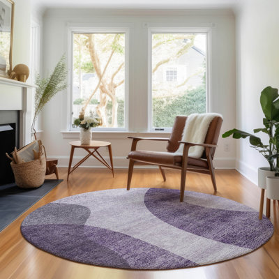 Premium Machine Washable Arnette Purple Rug