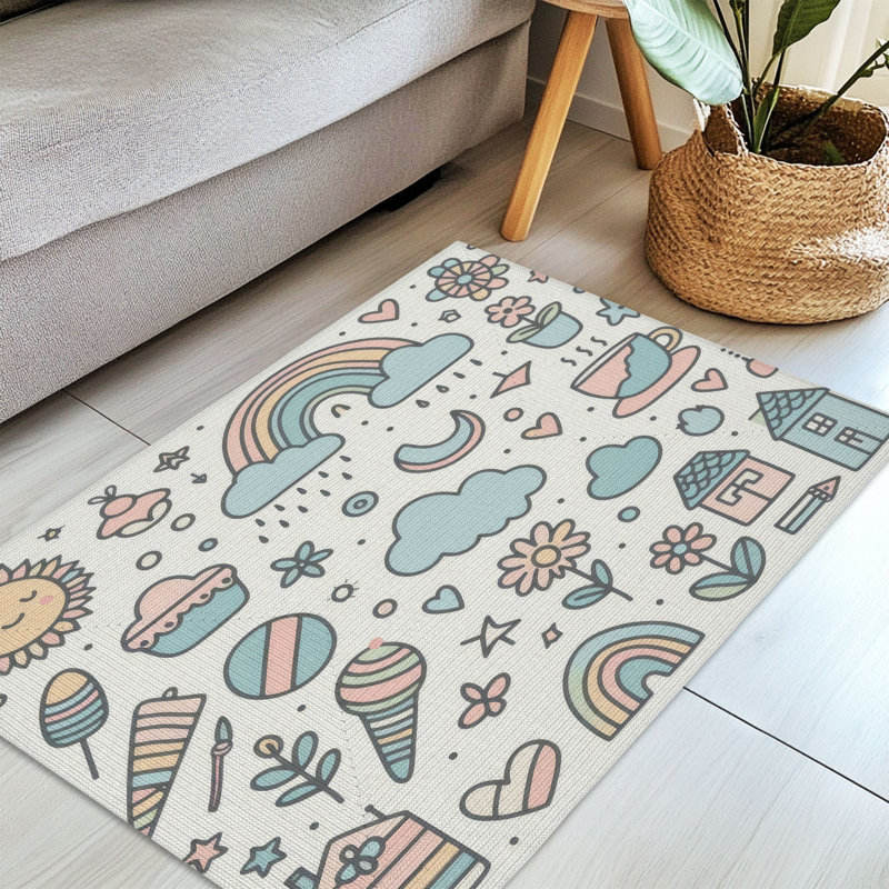 Tapis tressé Light Line Doodles, Rectangulaire 3 pi x 5 pi