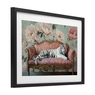 «Where The Tiger Dreams», reproduction sous verre encadrée, design par Tina LeCour