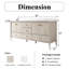 Meuble-lavabo double 80 po en bois massif avec comptoir en quartz Carrera -1612737584