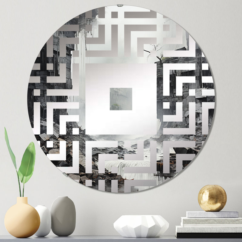 Gelica - Miroir mural carré, 23,6 po x 23,6 po