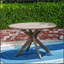 Table de salle à manger d'extérieur en bois d'acacia Stanford avec base en X, durable et élégante pour les rassemblements dans la cour