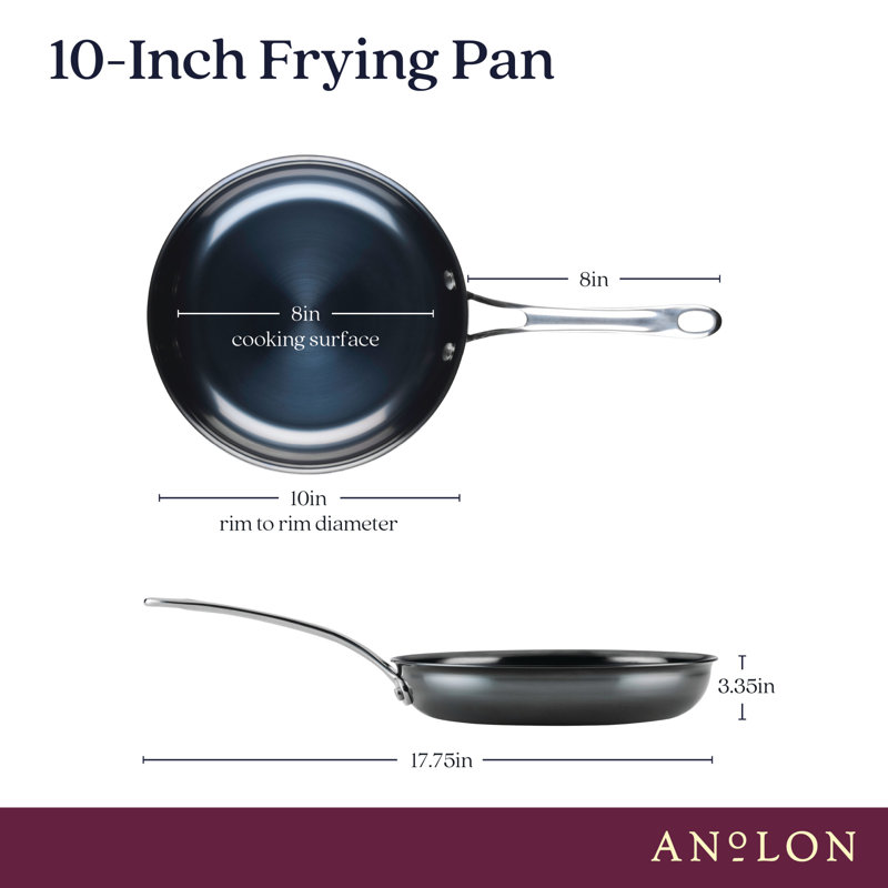 Anolon EverLast Carbon Steel Frying Pan, 10-Inch, Black