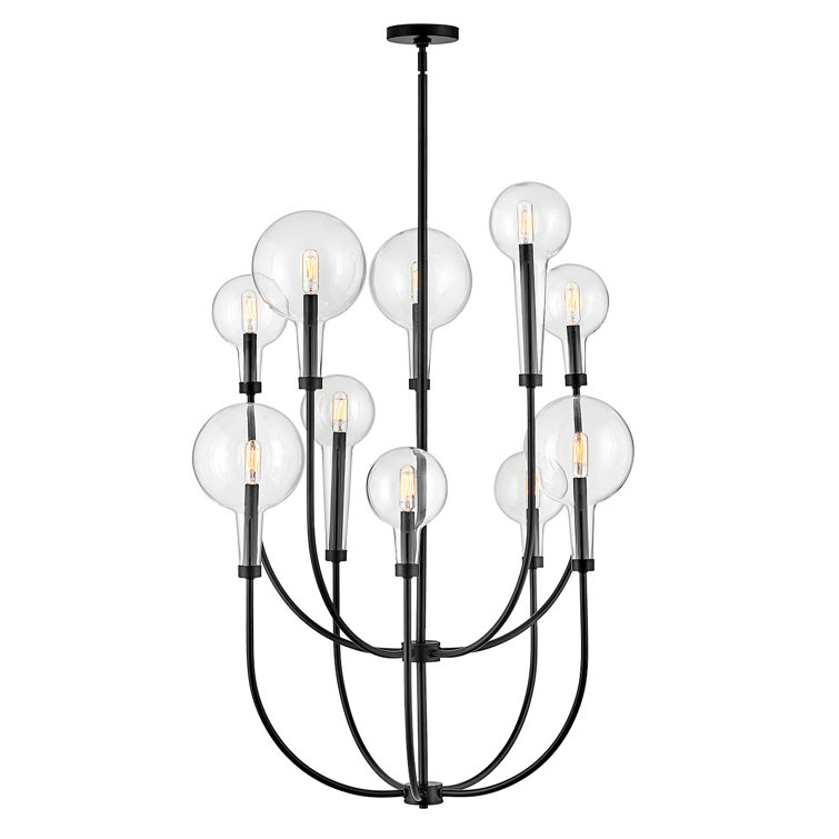 Alchemy 10-Light Multi-Tier Chandelier with Tapered Globes