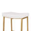 Antisha 24" Counter Stool with Faux Leather Seat & Built-In Footrests-1082475312