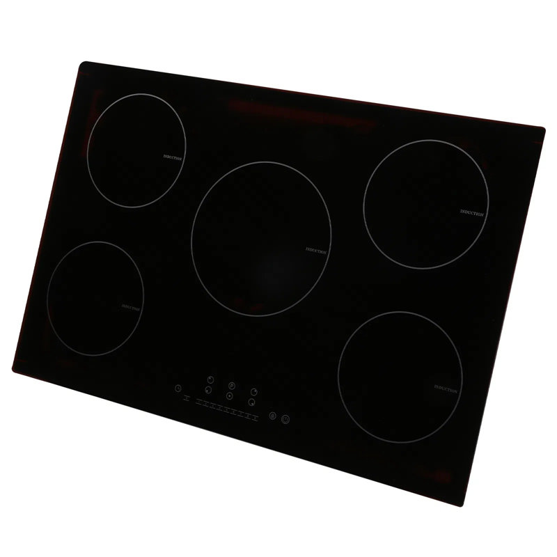 Surface de cuisson à induction, 30 po, 5 brûleurs, surface de cuisson magnétique intégrée de 9 200 W, écran tactile DEL, 9 niveaux de chauffage, 220 à 240 V