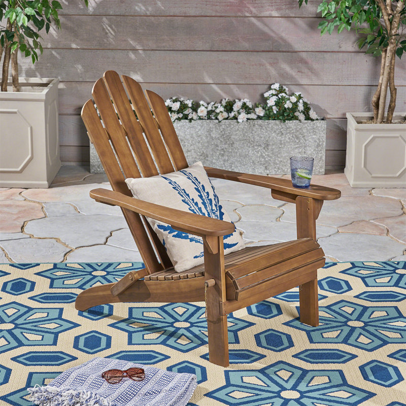 HOLLYWOOD  FOLDABLE ADIRONDACK CHAIR, Light Brown