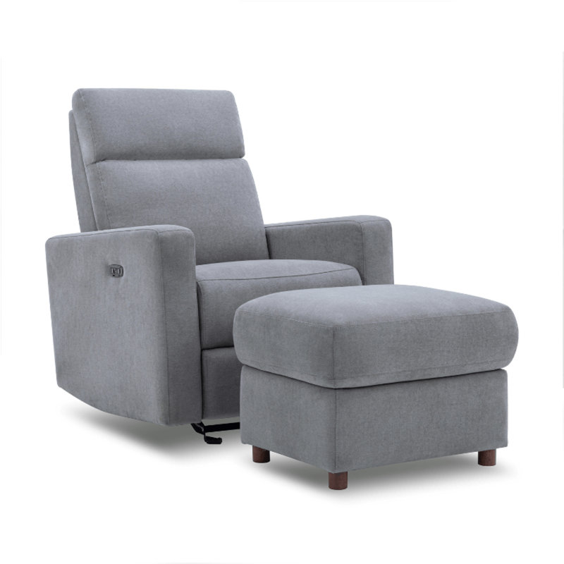 The Classic Ottoman, Gray Cotton Blend