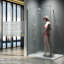 Walk in Shower Enclosure With Full Frosted Easy Clean Safety Glass-1872656537-1872656529