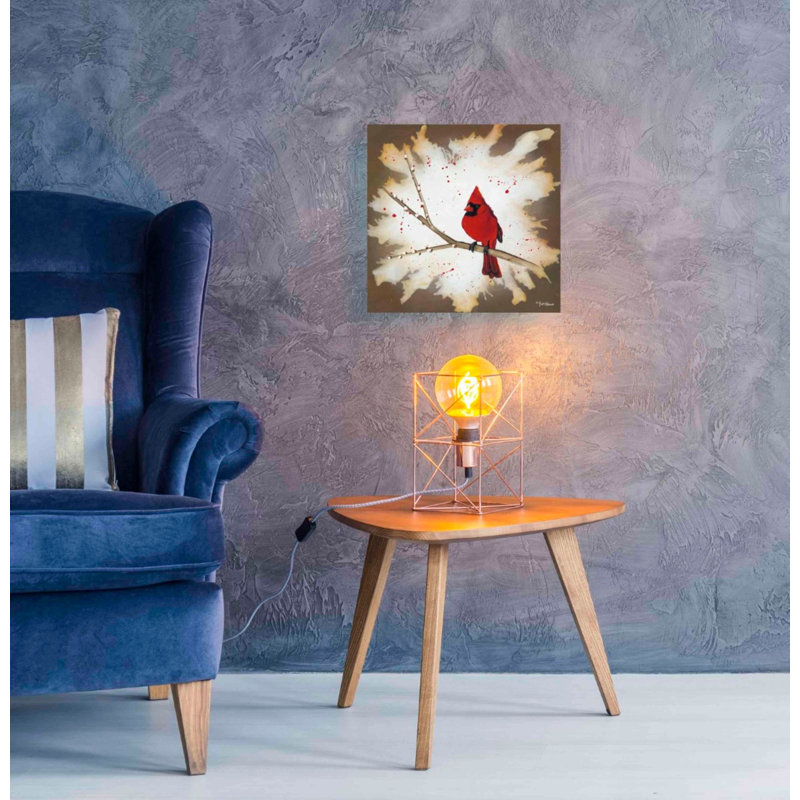 «Weathered Friends - Cardinal» par Britt Hallowell, art mural sur toile, H 18 po x l 18 po x P 0,54 po