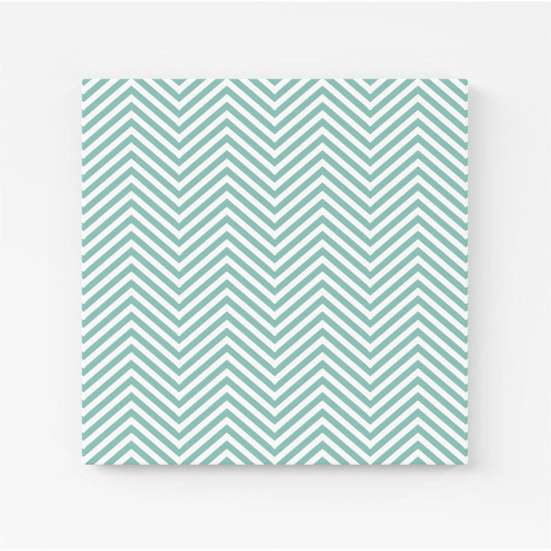 Geometric Chevron Pattern - Wrapped Canvas Print