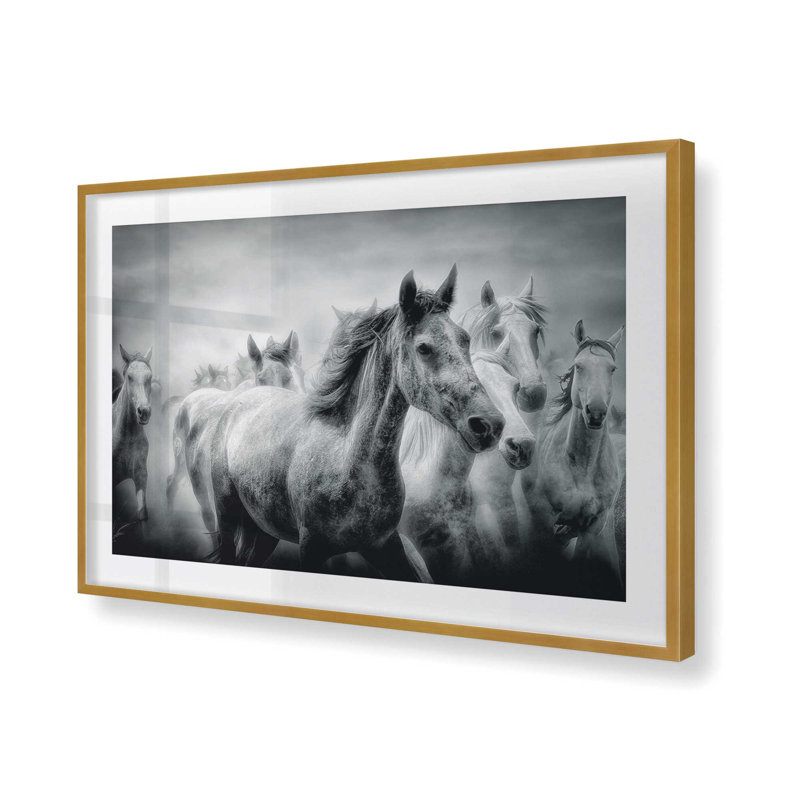 Thundering Hooves Print, Gold, 25.25" H x 37.25" W