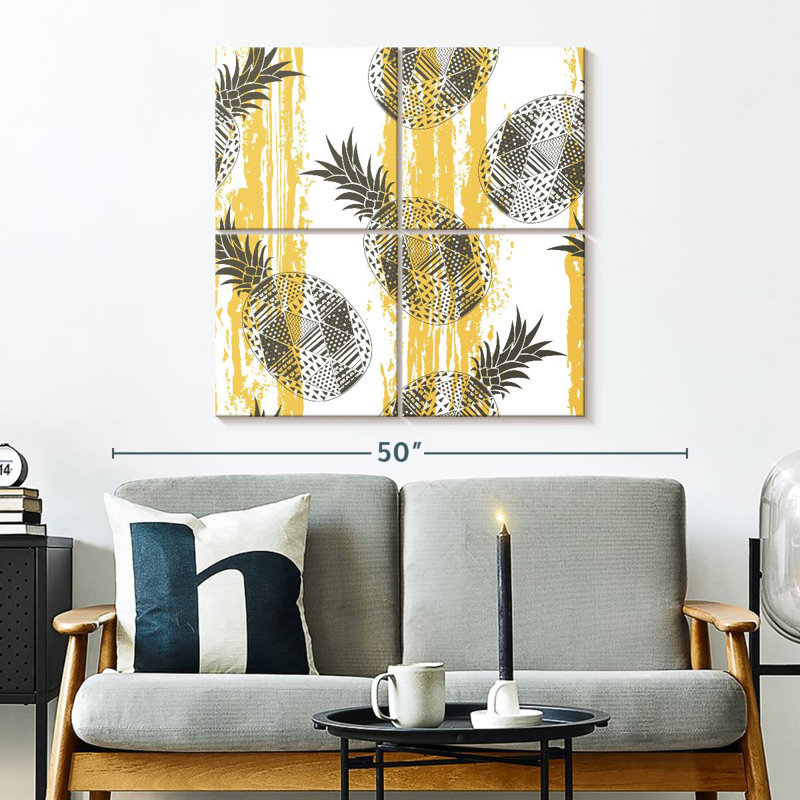 Yarlin Geometric Pattern Pineapples, 32" H x 32" W