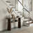 Arco Modern Console Table with Open Shelf and Walnut Finish 47.2" W