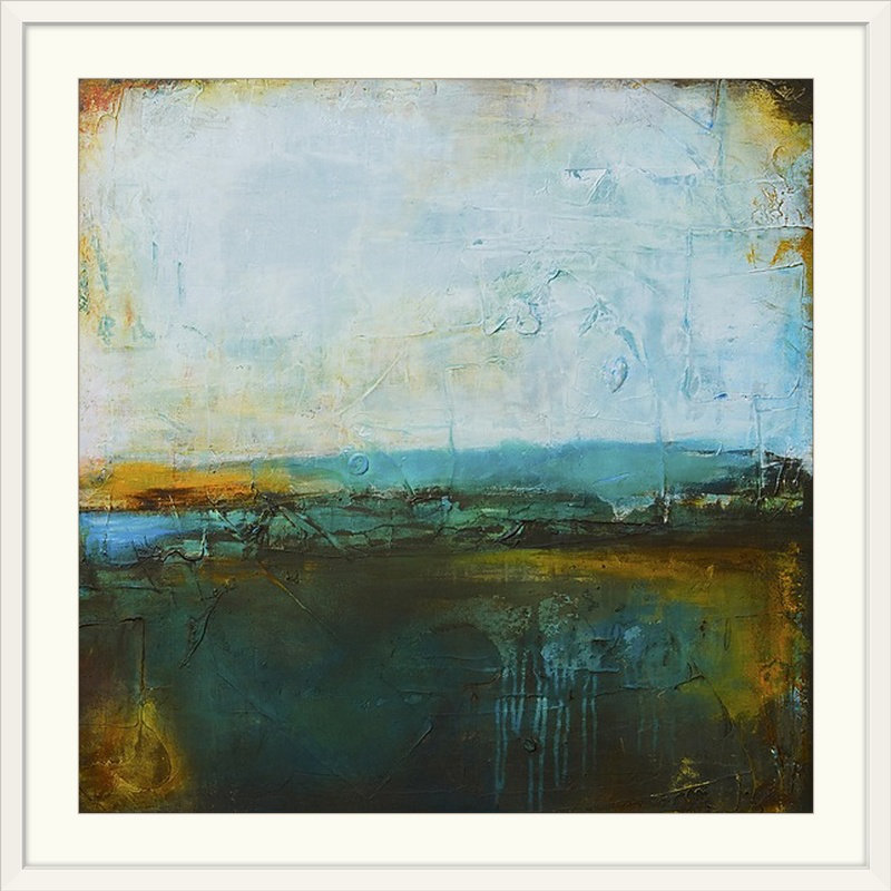 «Two Shades» par Frisco, impression, H 38 po x l 38 po x P 1 po, Cadre blanc