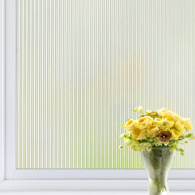 3D Striped Pattern Frosted Decorative Window Decal