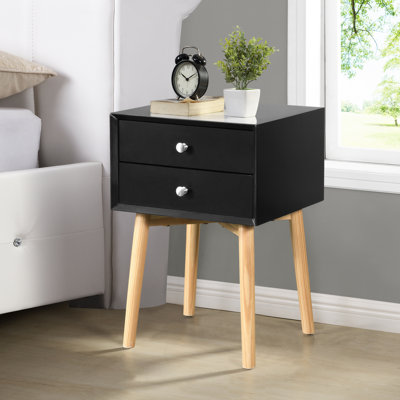 Commode décorative, table de chevet, table de chevet, table de chevet en bois Jurgita