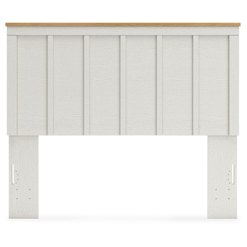 Linnocreek Queen Two-Tone Wood Panel Headboard