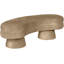 Banc rembourré en velours beige Zenna-1821666960
