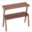 Table de bout en bois massif Mid-Century moderne de 27,56 po - Table d'appoint de style maison de campagne étroite avec tablette de rangement à 2 niveaux, table de chevet élégante et table d'appoint