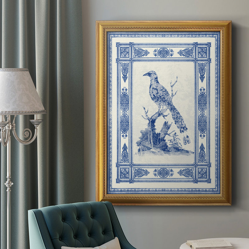 Toile de Jouy II - reproduction d'art sur toile, H 27 po x l 18 po x P 2,5 po