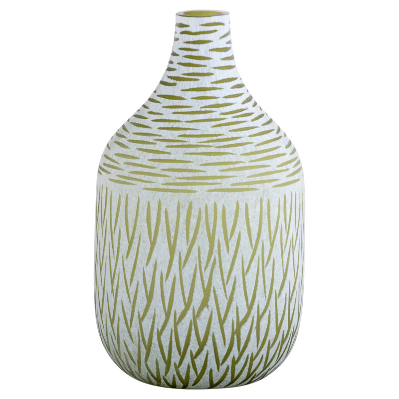 Signo Handmade Glass Table Vase, 11.25" H x 6.5" W x 6.5" D