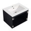 Meuble-lavabo flottant mural avec lavabo en céramique et porte d'armoire à fermeture en douceur-985597110