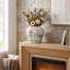 Vase rond rustique en céramique blanc cassé vieilli de 30 cm de hauteur