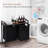 28 inch Black 2 Removable Pull-Out Oxford Fabric Baskets Large Capacity Laundry Hamper Organizer with Adjustable Shelf-123987416