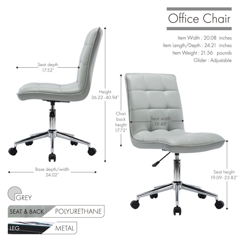 Chaise de travail Warleigh, Gris