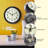 Midcentury/Modern Round Plastic Wall Clock 9.5 Inches-709414038