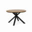 Table de salle à manger d'extérieur, plateau en teck et pieds en métal