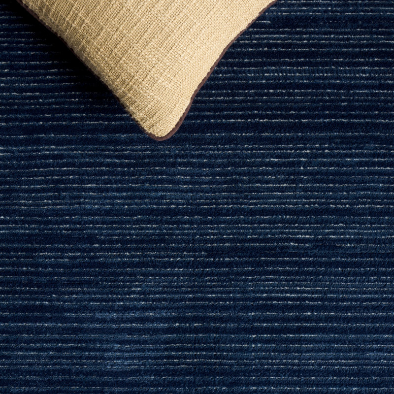 Tapis d'intérieur bleu marine Arneshia, Rectangle 4 pi x 6 pi