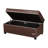 40" Faux Leather Storage Ottoman Bench With Tufted Button-1483342861