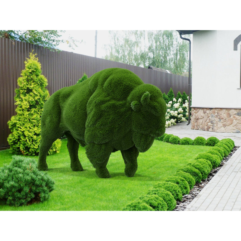 Topiaire de bison extérieur