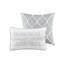Housse de couette en coton pour très grand lit en gris avec coussins et tissus assortis-120258400