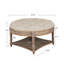 Grande table basse ronde avec repose-pieds imperméable avec rangement et tablette-1325216191