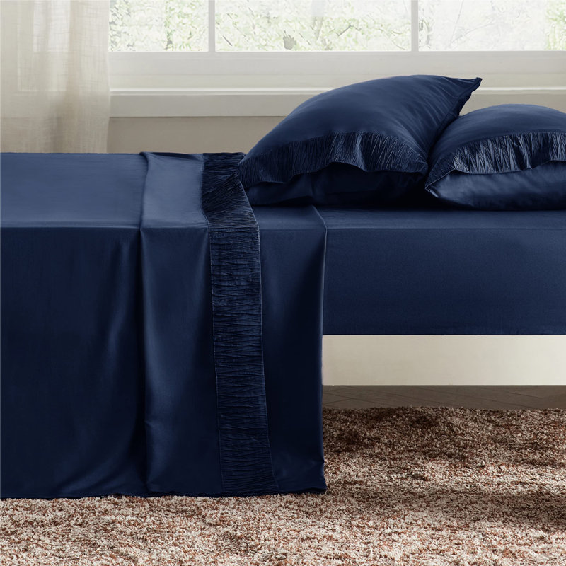 Bedsure Polyester Microfiber Sheet Set Hotel Luxury Sheets, Easy Care Cooling Bed Sheet Set 84GSM（65“ x 95")GentleSoft™️