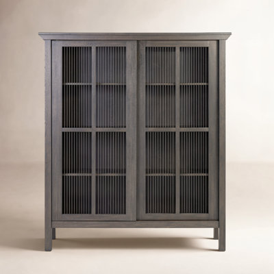 Smoked Oak Accent Cabinet