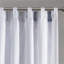 Panneau de rideau imprimé poly avec rayure et doublure touffetées 50 x 84 po