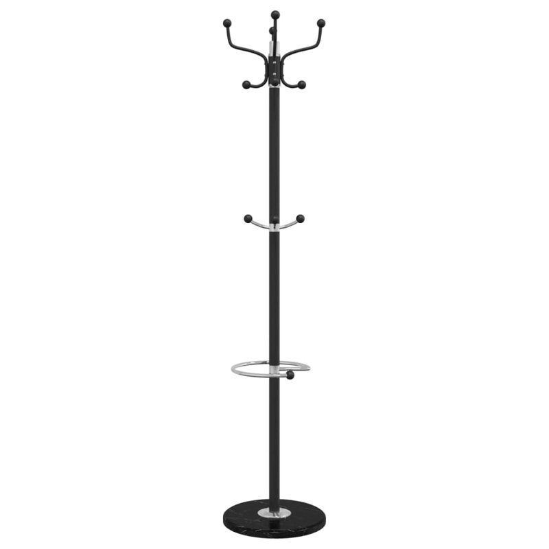 Machesney Iron Freestanding Coat Rack, Black