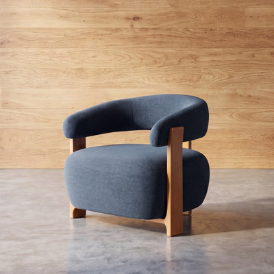 Modern Solid Wood Bucket Chair