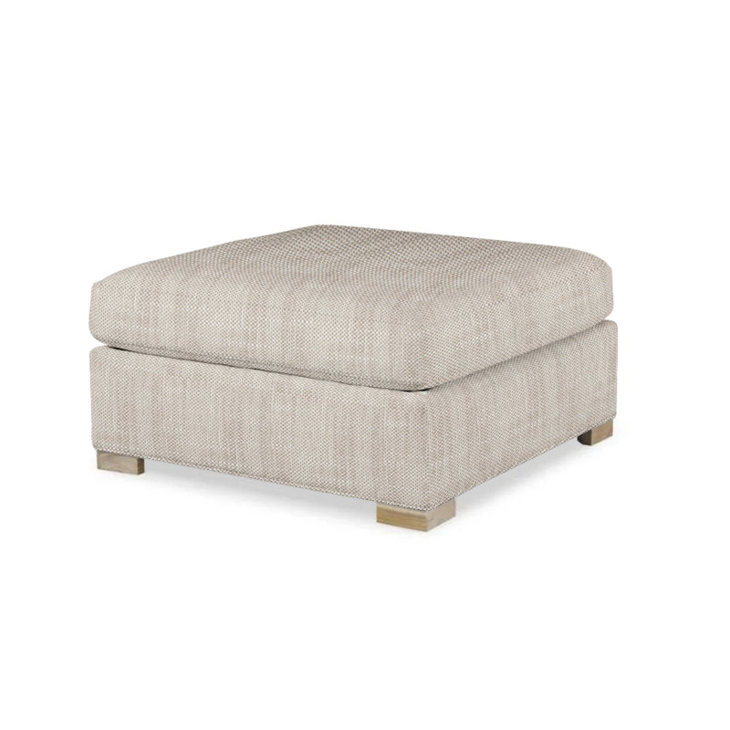 Landon Outdoor Teak Ottoman, Tan 71617L24