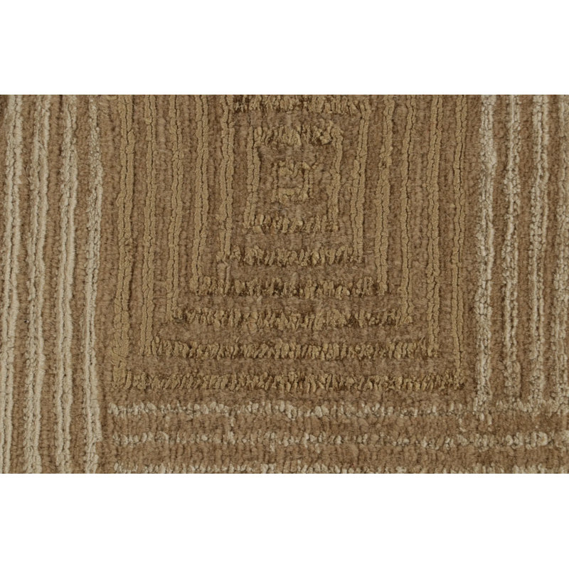 Rug & Kilim’S Cubist Art Deco Style Rug In Beige-Brown Geometric Patterns