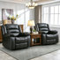 37.1'' Wide Modern and Upholstered Power Faux leather Recliner (Set of 2)