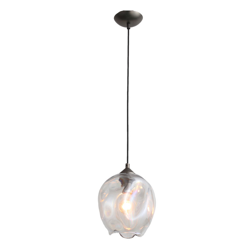 Luminaire suspendu sphère 1 lumière Elmingham, H 171 po x l 9,8 po